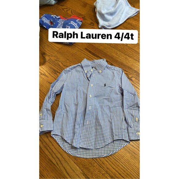 Ralph Lauren gingham button down 4/4T - Picture 1 of 1